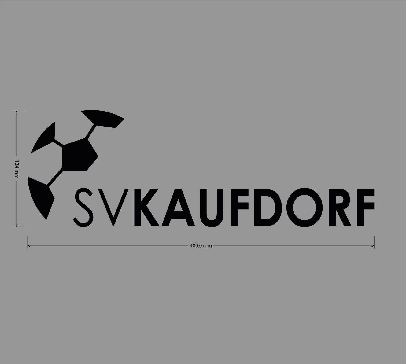 SV Kaufdorf - Konturaufkleber horizontal